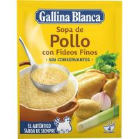 Sopa de pollo con fideos GALLINA BLANCA, sobre 71 g