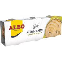 Atún claro en aceite de oliva ALBO, pack 3x92 g