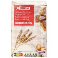 Harina de trigo para repostería EROSKI, paquete 1 kg