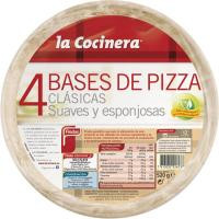 Bases de pizza LA COCINERA, pack 4x130 g