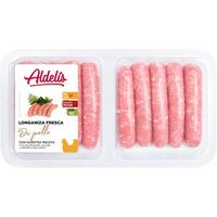 Longaniza de pollo y pavo ALDELÍS, bandeja 390 g