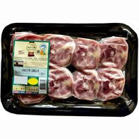 Chuletas de cuello de cordero EROSKI NATUR, bandeja aprox. 500 g
