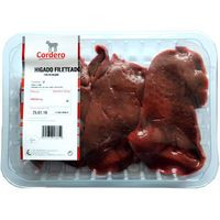 Hígado de cordero fileteado, bandeja aprox. 400 g
