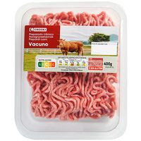 Carne picada 100% vacuno EROSKI, bandeja 400 g