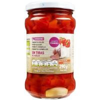 Pimiento rojo en tiras EROSKI, frasco 190 g