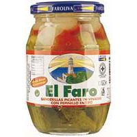 Banderillas picantes en vinagre EL FARO, frasco 150 g