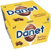 Natillas de chocolate DANONE DANET, pack 8x120 g