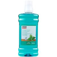 Enjuague bucal frescor verde EROSKI BASIC, botella 500 ml