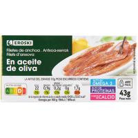Anchoa en aceite de oliva EROSKI, lata 23 g