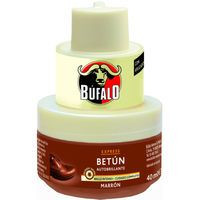 Crema marrón para calzado BÚFALO, tarro aplicador 1 ud.