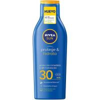 Loción solar protege&hidrata SPF30 NIVEA, bote 200 ml