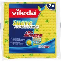 Bayeta suave antibacterias 37x40 cm VILEDA, pack 2 uds