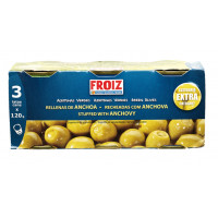 Aceitunas Froiz rellenas de anchoa extra lata 150 g
