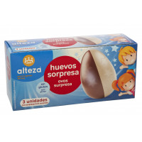Huevos ALTEZA chocolate con leche con sorpresa 3x20g