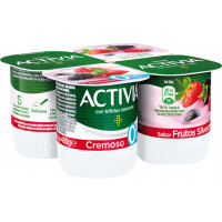 Activia cremoso frutas silvestres 0 % 4x115g