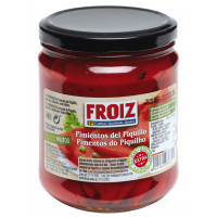 Pimientos Froiz Piquillo tiras con ajo frasco 225 g