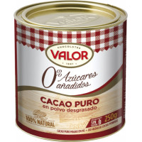 Cacao VALOR puro 0% azúcares añadidos 250 g