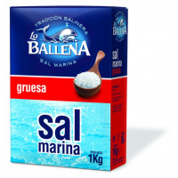 Sal marina LA BALLENA gruesa caja 1 kg