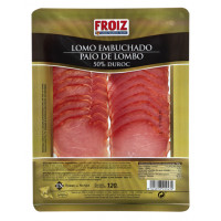 Lomo embuchado FROIZ 50% raza Duroc lonchas 120 g