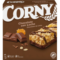 Barritas de cereales HERO Corny muesly chocolate con leche 6x25 g