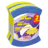 Estropajo Froiz superficies delicadas no raya pack 2 u azul