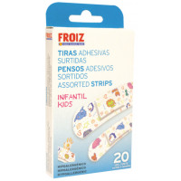 Tiras adhesivas FROIZ infantil 2 tamaños 20 u