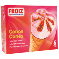 Helado FROIZ cono nata-fresa 6 u 390 g