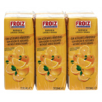 Bebida Froiz naranja sin azúcares añadidos minibrik 6x200 ml