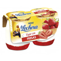 Yogur LA LECHERA con fresa 2x125g