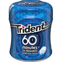 Chicle Trident bote 60 minutos menta 68 g