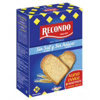 Pan tostado RECONDO 30 rebanadas sin sal y sin azúcar 270 g